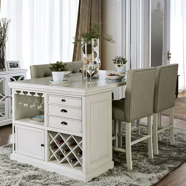 White counter high store table
