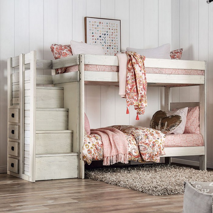 Furniture of America Ampelios Twin Twin Bunk Bed