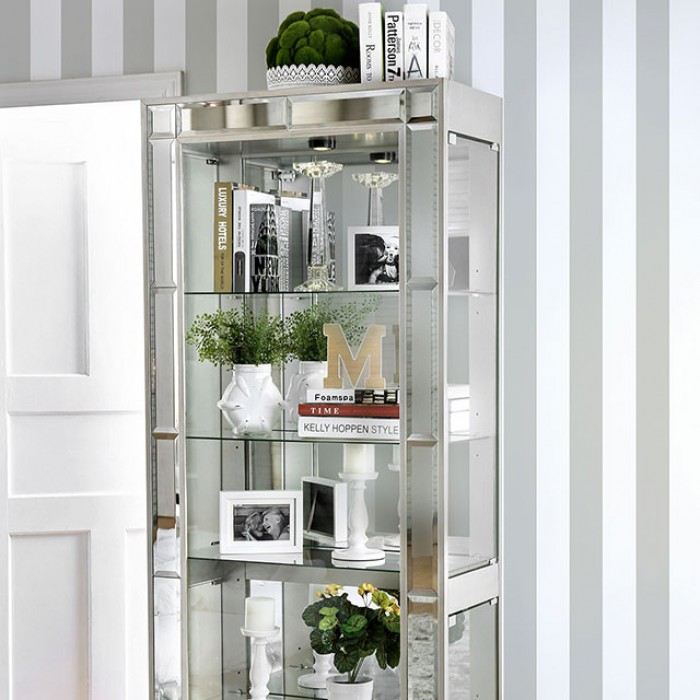Silver shop curio cabinet