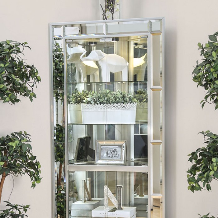 Chouteau silver curio cabinet hotsell