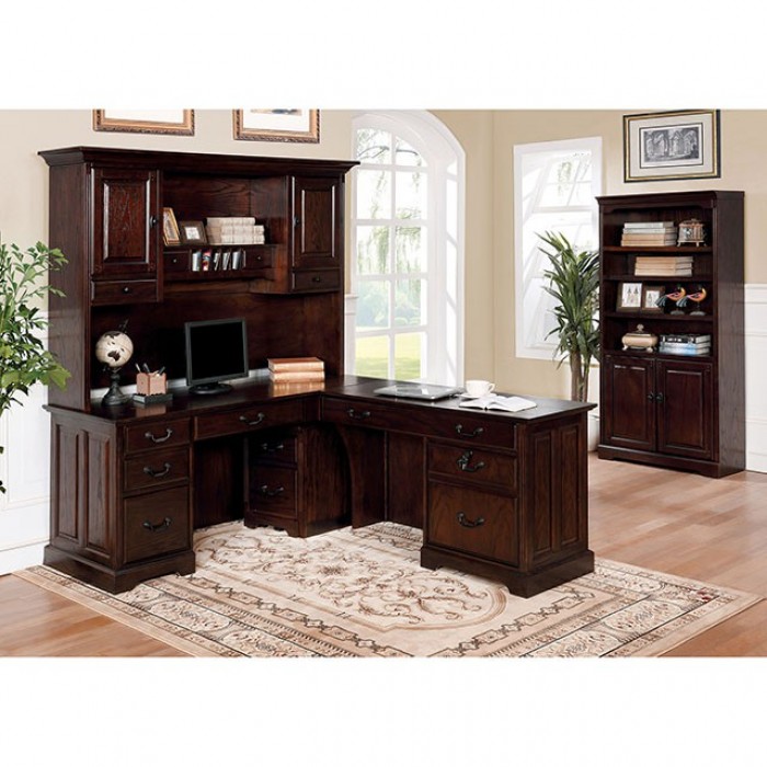 Credenza desk clearance with hutch