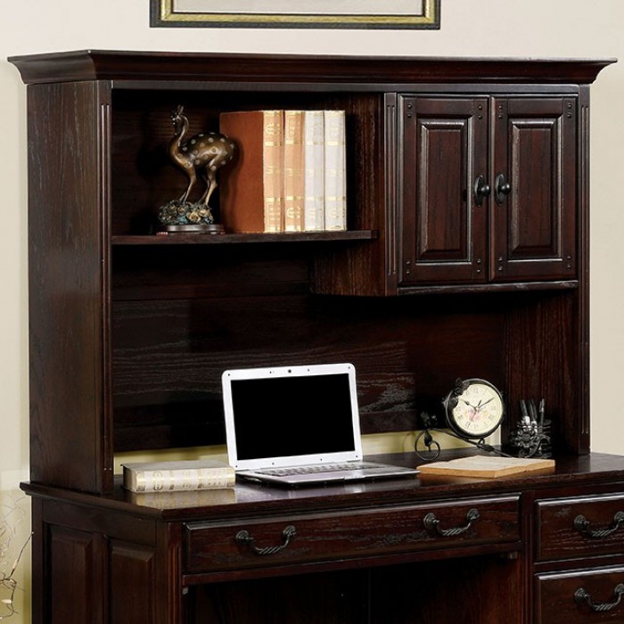 Cherry computer top desk with hutch