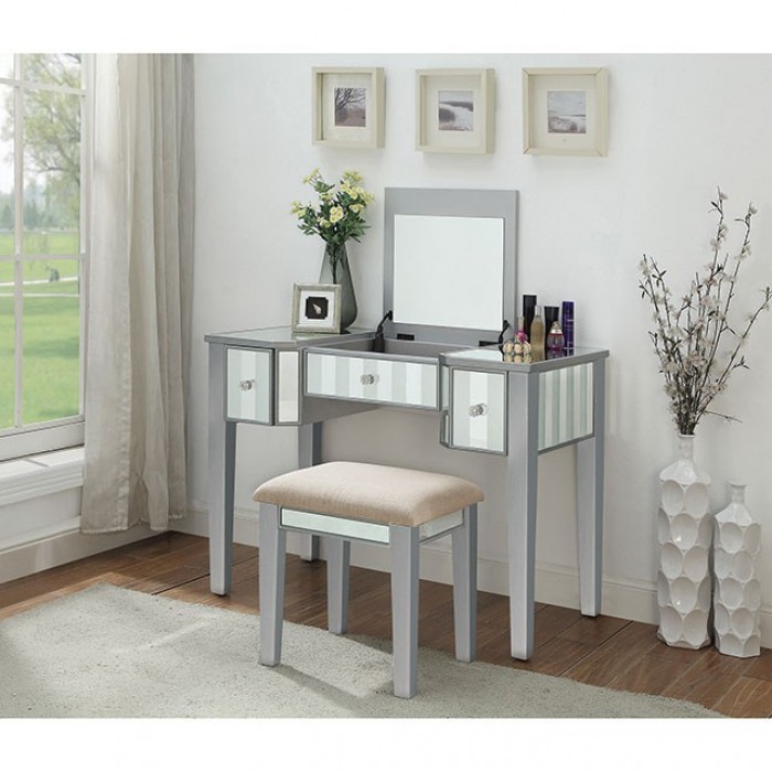 Furniture of America Vanity w/ Stool Joyce