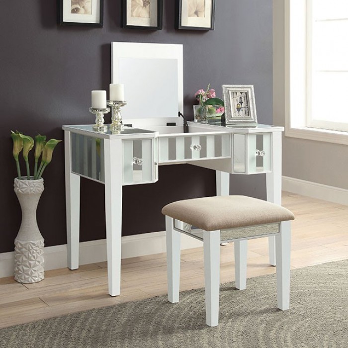 Furniture of America Vanity w/ Stool Joyce