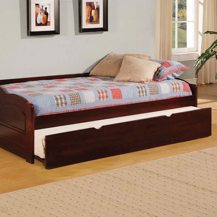 Cherry wood trundle bed deals