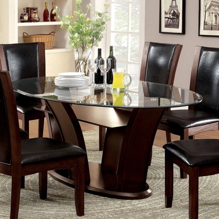 Bellagio brown cherry round dining table by furniture of america deals