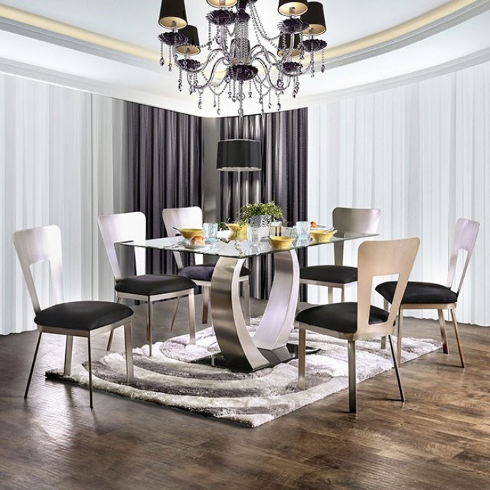 Furniture of america glass dining table outlet