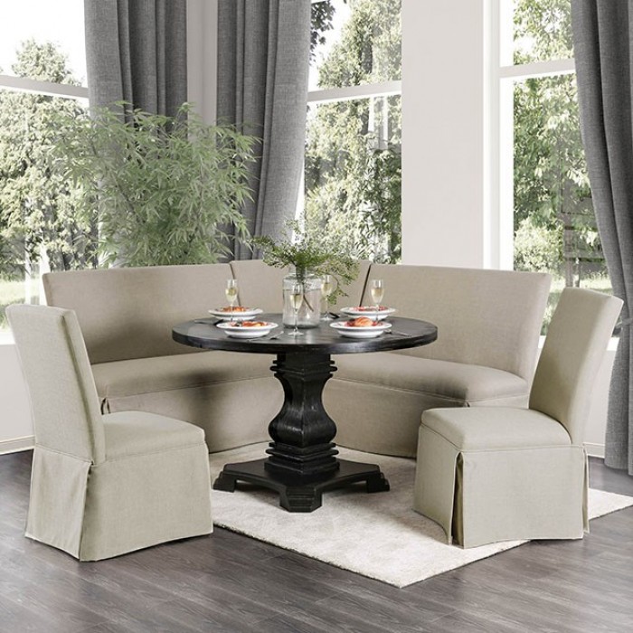 Furniture of america nerissa antique black shop dining table