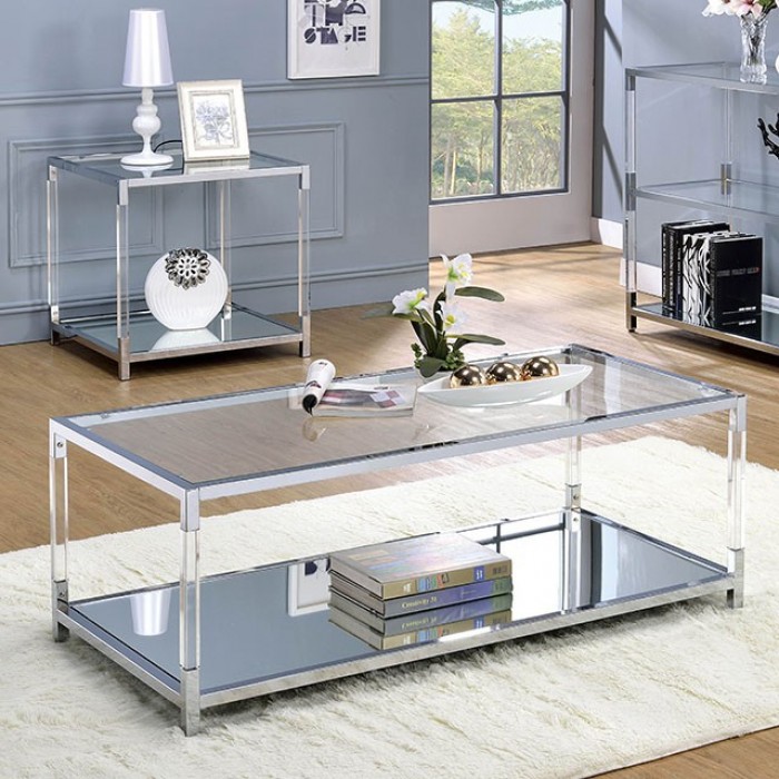 Chrome end sales table set