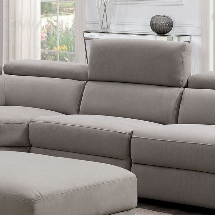 Josef gray power reclining sectional by furniture of america new arrivals
