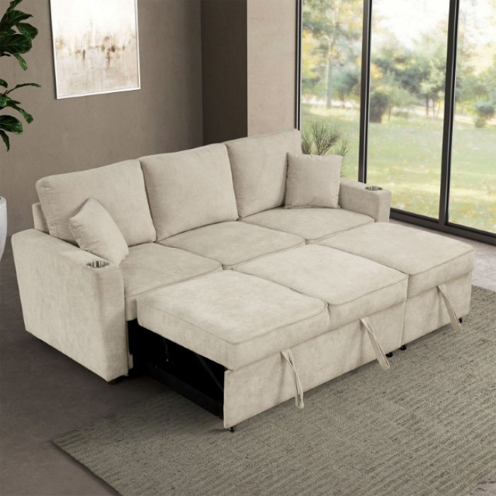 Furniture of America Kendal Sleeper Sofa Sectional