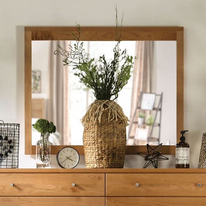 Light store oak mirror