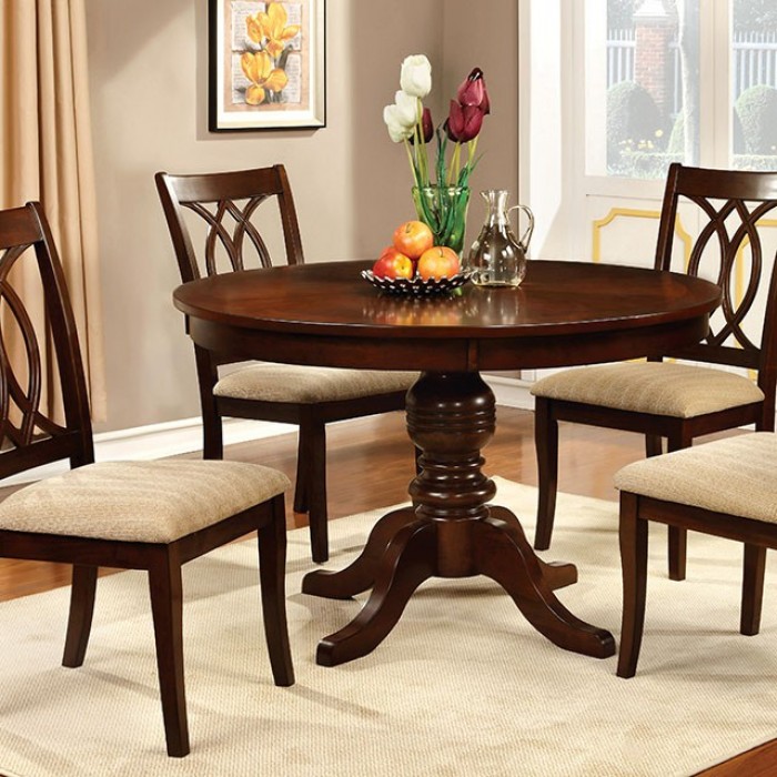 Round table with on sale chairs inside