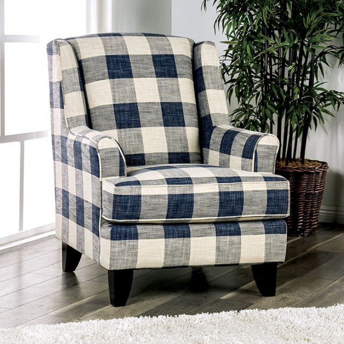Gray plaid shop chair